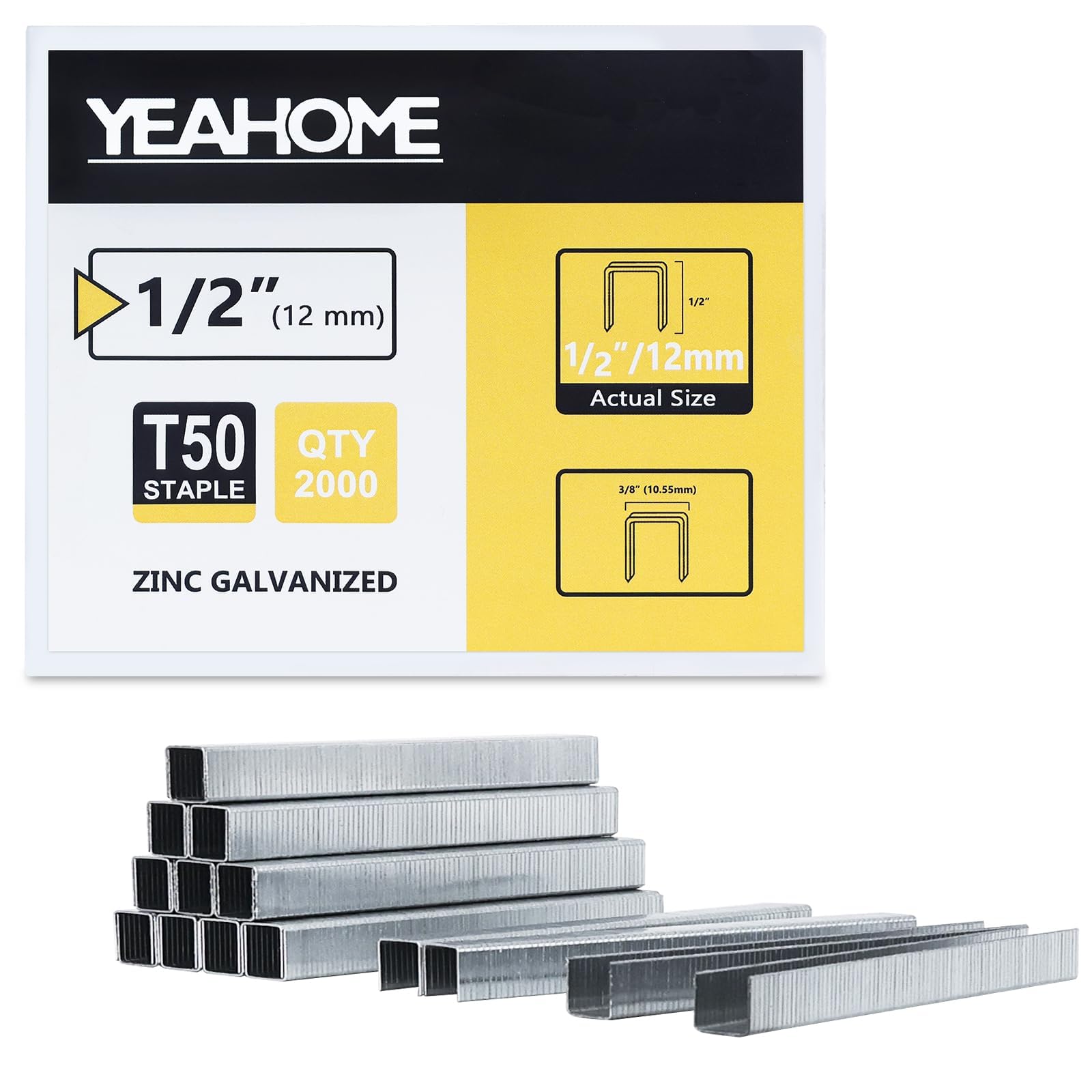 Heavy Duty Galvanized Staples - 2000 Count -1 Heavy Duty Galvanized Staples - 2000 Count -1
