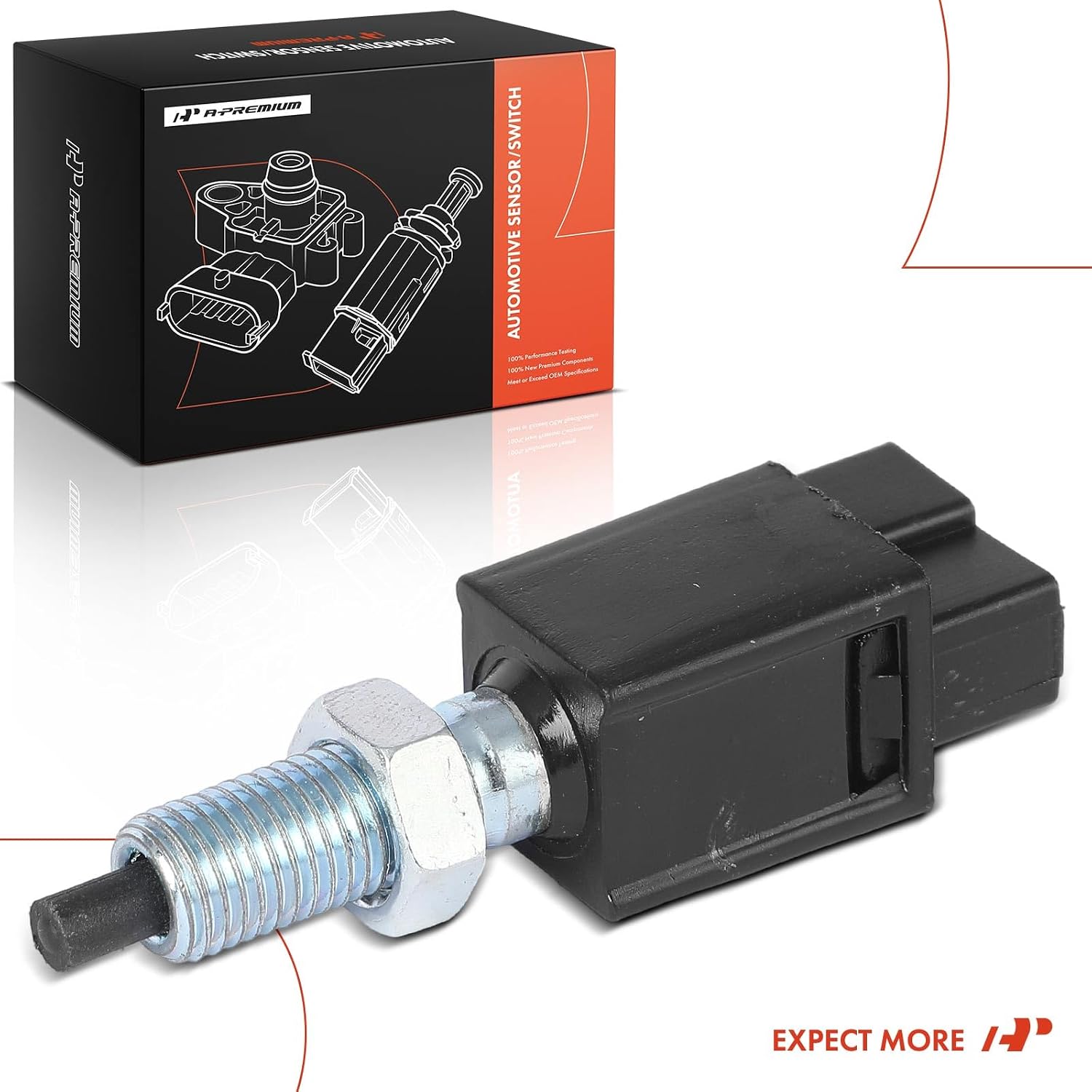 A-Premium Brake Light Switch Lamp Compatible with Hyundai & Dodge | for Hyundai Santa Fe 2001-2004 & Dodge Atos 2001-2006, 1.0L 1.1L 2.0L 2.4L 2.7L 3.5L Petrol, 2 Pins - Replace# 9381022100