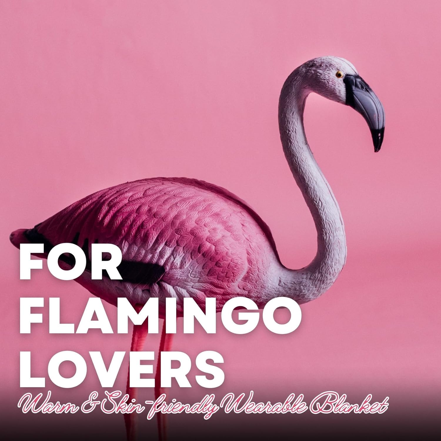 Flamingo Gifts, Flamingo Wearable Flannel Blanket Hoodie, Oversized Flannel Hooded Blanket Sweatshirt, One Size Pink