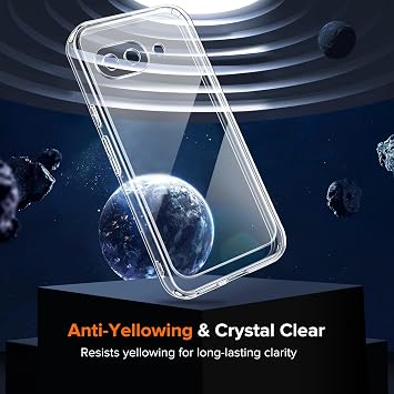 ivoler Cover for Google Pixel 9A, 1 Phone Case with 2 Packs Tempered Glass Screen Protector, [Military Protection] Shockproof Protective Thin - Clear
