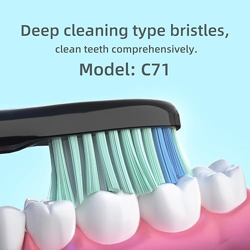 Miniatura 2 de Cabezales de cepillo de dientes eléctrico sónico para adultos para CD-02, CD-04, CD-06, CD-10, CD-11, CD-13, CD-14, cerdas tipo limpieza diaria,