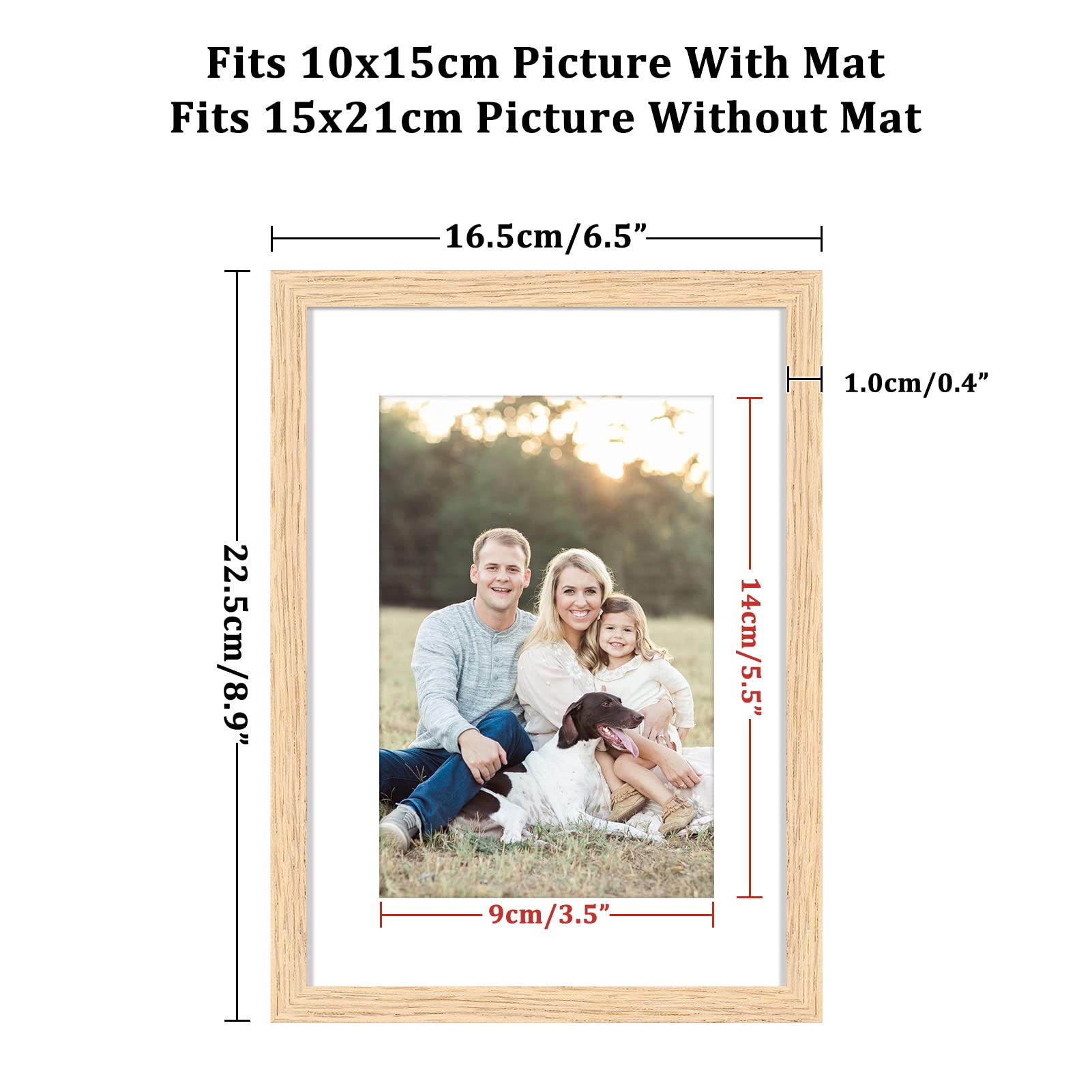 Axeman Bilderrahmen 11x14 Zoll Aus Massivholz Eiche – Mit 8x10 Passepartout & Plexiglas