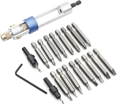 20 PCS Half Time Drill Driver Set, Double Use Screwdriver Bit Set, Screwdriver Head Drill Driver Kit Screw Bit Set, Half Drill Bits High Speed Alloy Steel Head Repair Tool Kits With Portable Box