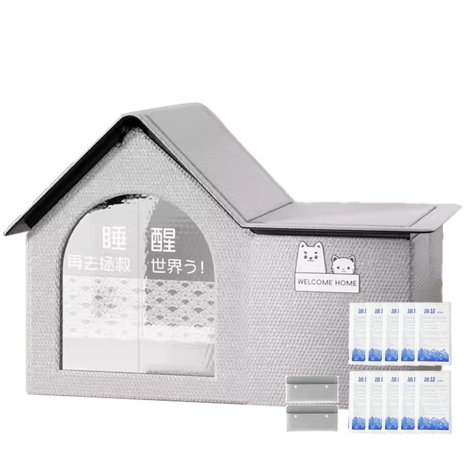 Casa Di Raffreddamento Per Animali Domestici, Cuccia Refrigerante Per Gatti Condizionatore D'aria Casa, Con 10 Impacchi Di Ghiaccio E 2 Sacchetti Di Cotone Assorbenti, Casetta Refrigerante Per Gatti