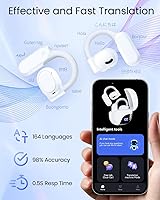 Vista 6 de AI Translation Earbuds Real Time 164 Languages 80H Playtime Translator Ear Buds Audifonos Traductores Inglés Español Wireless Earphones Bluetooth