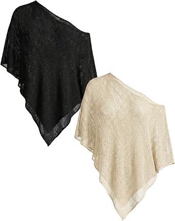 YEAXLUD Womens Off Shoulder Knit Beach Cover Ups Y2K Sheer Crochet Summer Poncho Beachwear Vacation Swimsuit Cover Up
