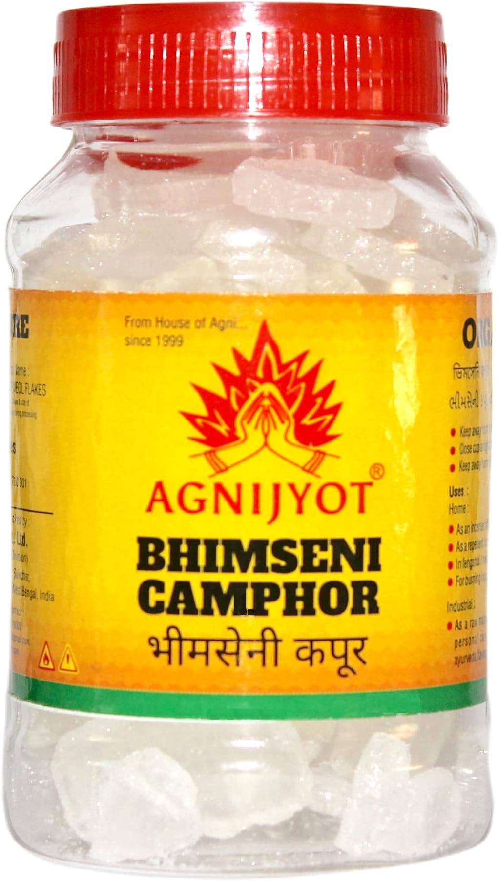 Bhimseni Camphor Kapoor, Organic Camphor, Diffuser Camphor 1kg Pack (50 gm x Pack of 20)