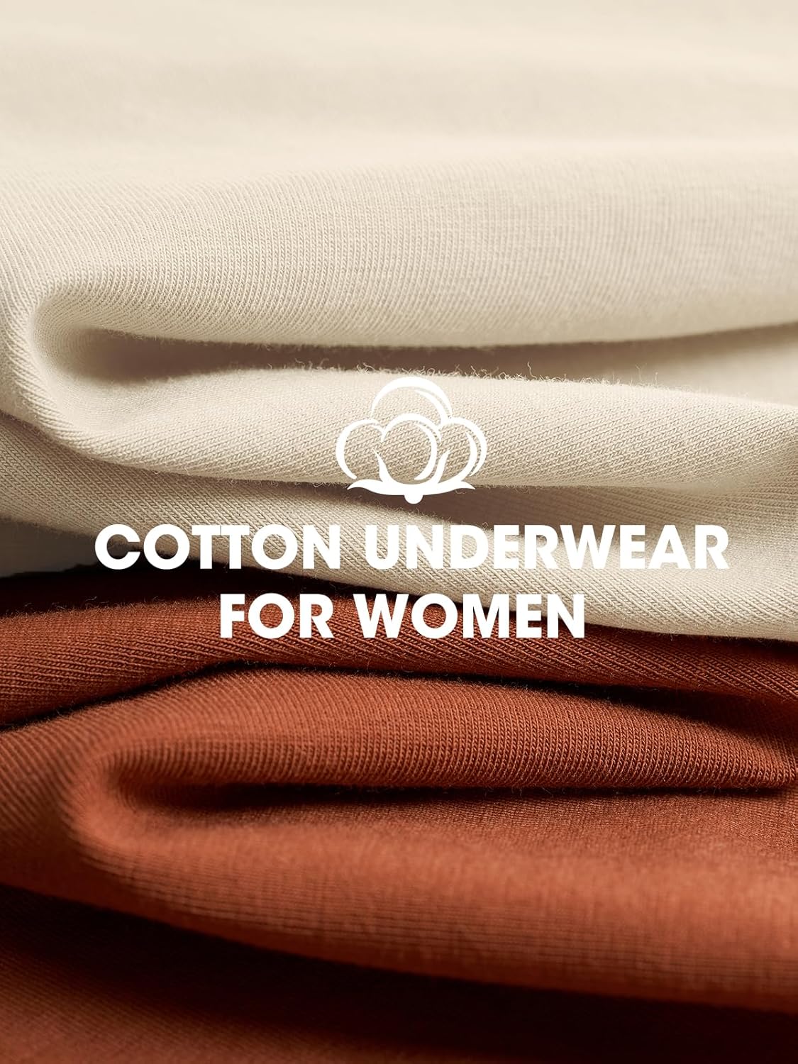 Cotton Underwear for Women: High Waisted Panties Briefs Lace Stretch Waistband Ladies Full Coverage Comfort 4 Pack - Image 2