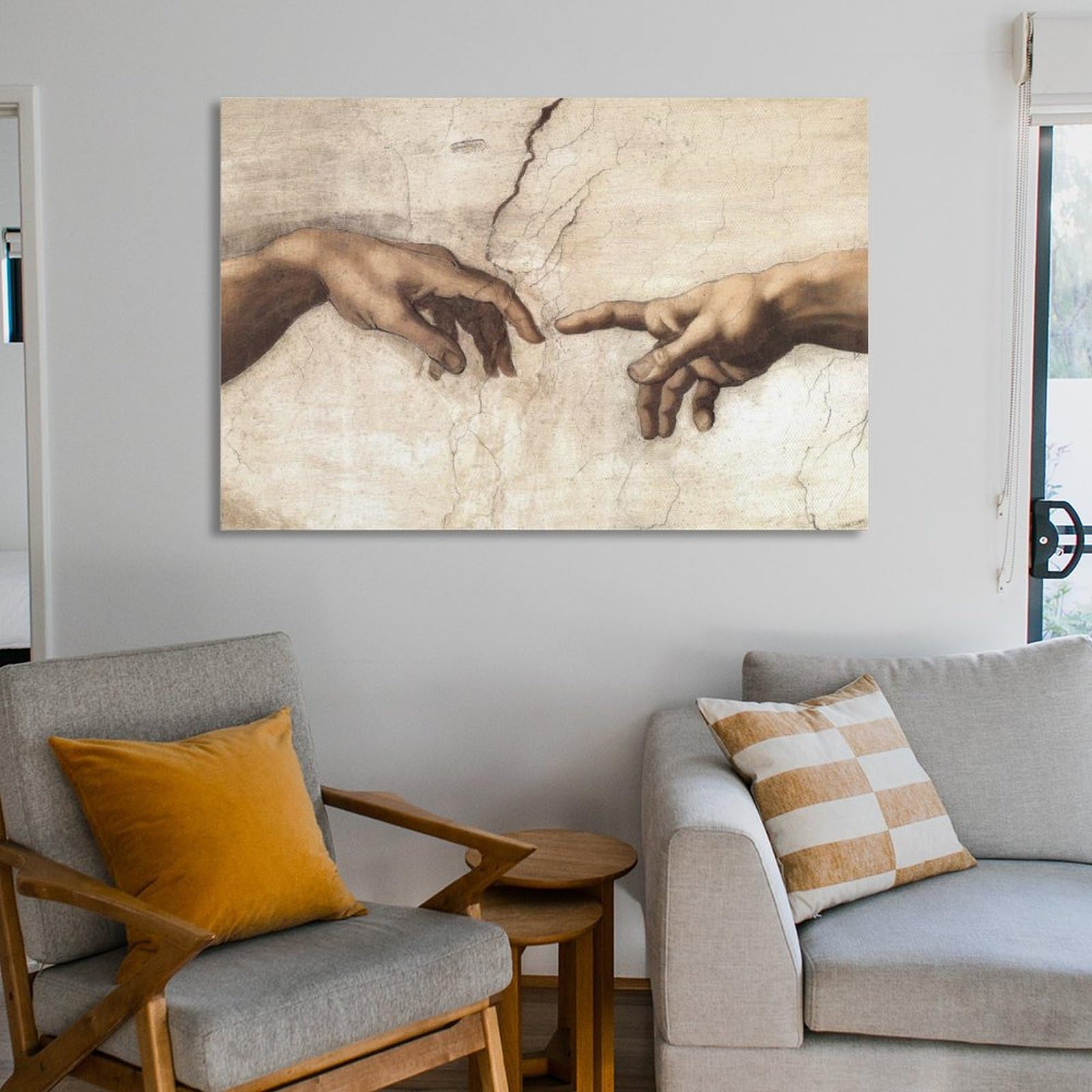 Amazon.co.jp: ミケランジェロ 天地創造 アダム フレスコ画