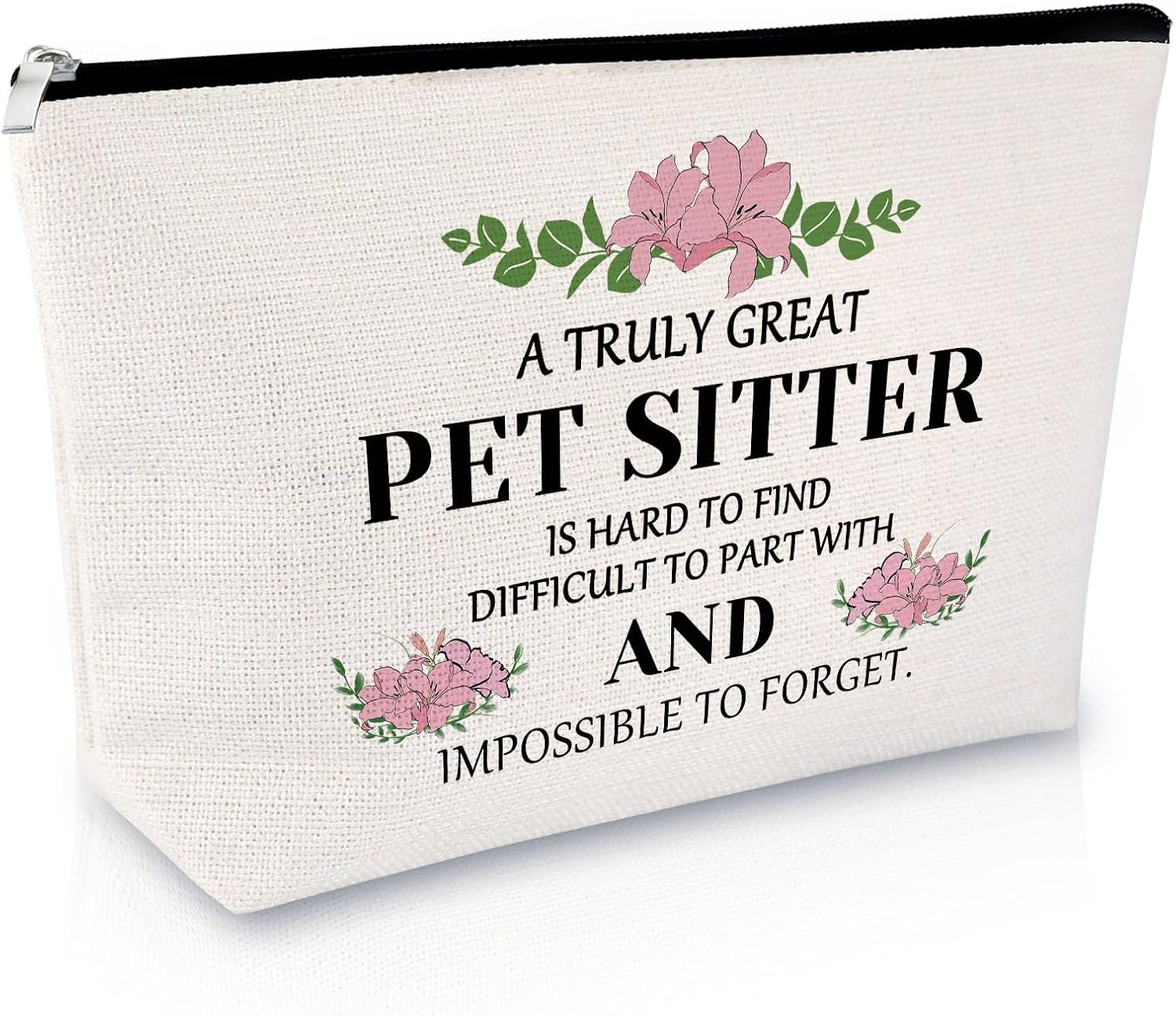 Pet Sitter Gift Makeup Bag Appreciation Gift for Pet Sitter Women Cosmetic Bag Thank You Gift for Pet Sitter Going Away Gift Dog Pet Lover Gift Birthday Christmas Gift for Pet Owners Travel Pouch
