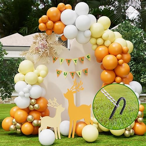 Miniatura 4 de AAGUT Estacas de tierra de 24 pulgadas (10 unidades) anclajes de valla de gancho en J de acero curvado, estacas de jardín con extremo afilado para