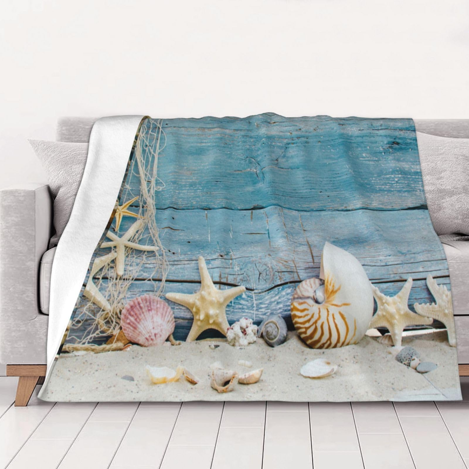 Couverture flanelle étoile de mer pour ne plus avoir froid au lit