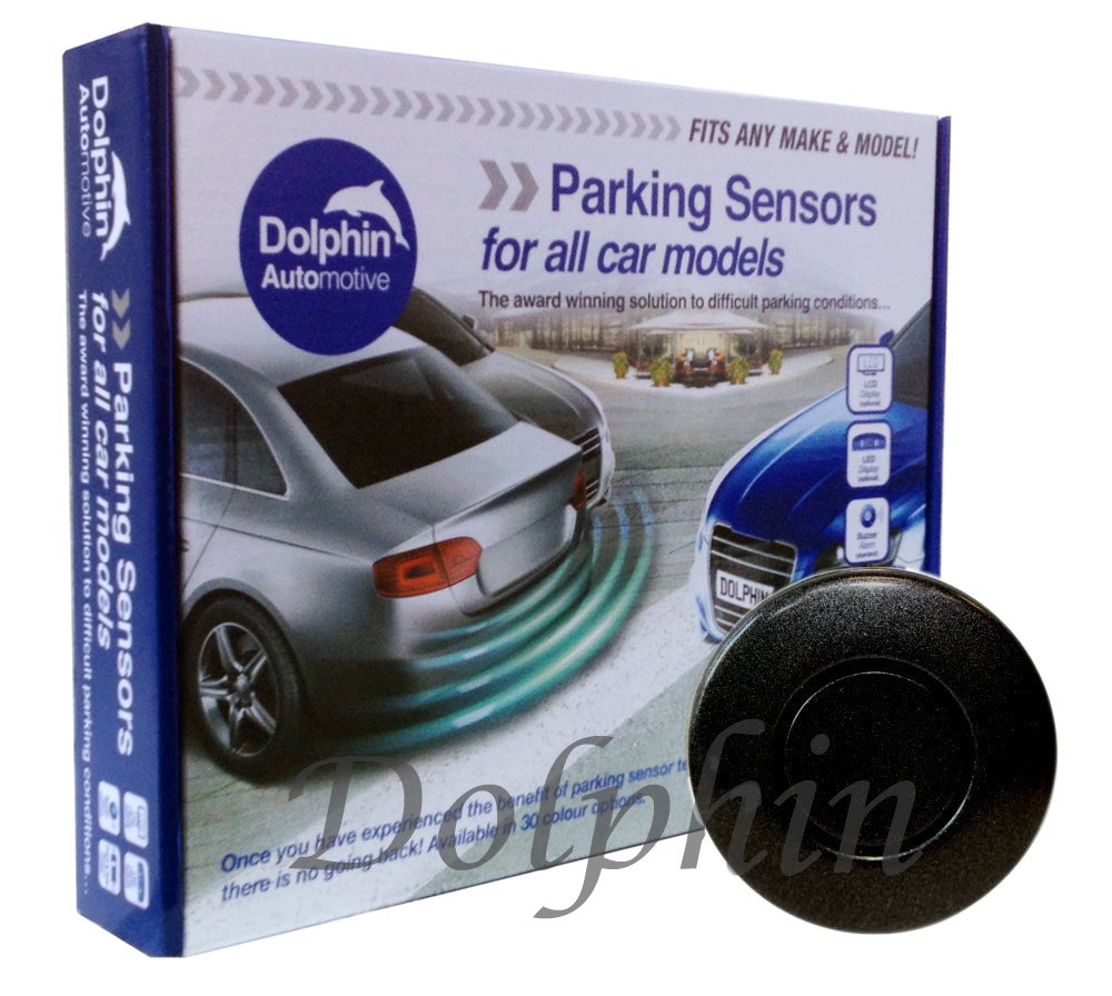Dolphin Automotive DPS400 Reverse Parking Sensors Auto Express Award Winning 4 Ultrasonic Radar Sensors Kit Audio Alert System Matt & Gloss Black +30 More Colours (Gloss Black) — view 20