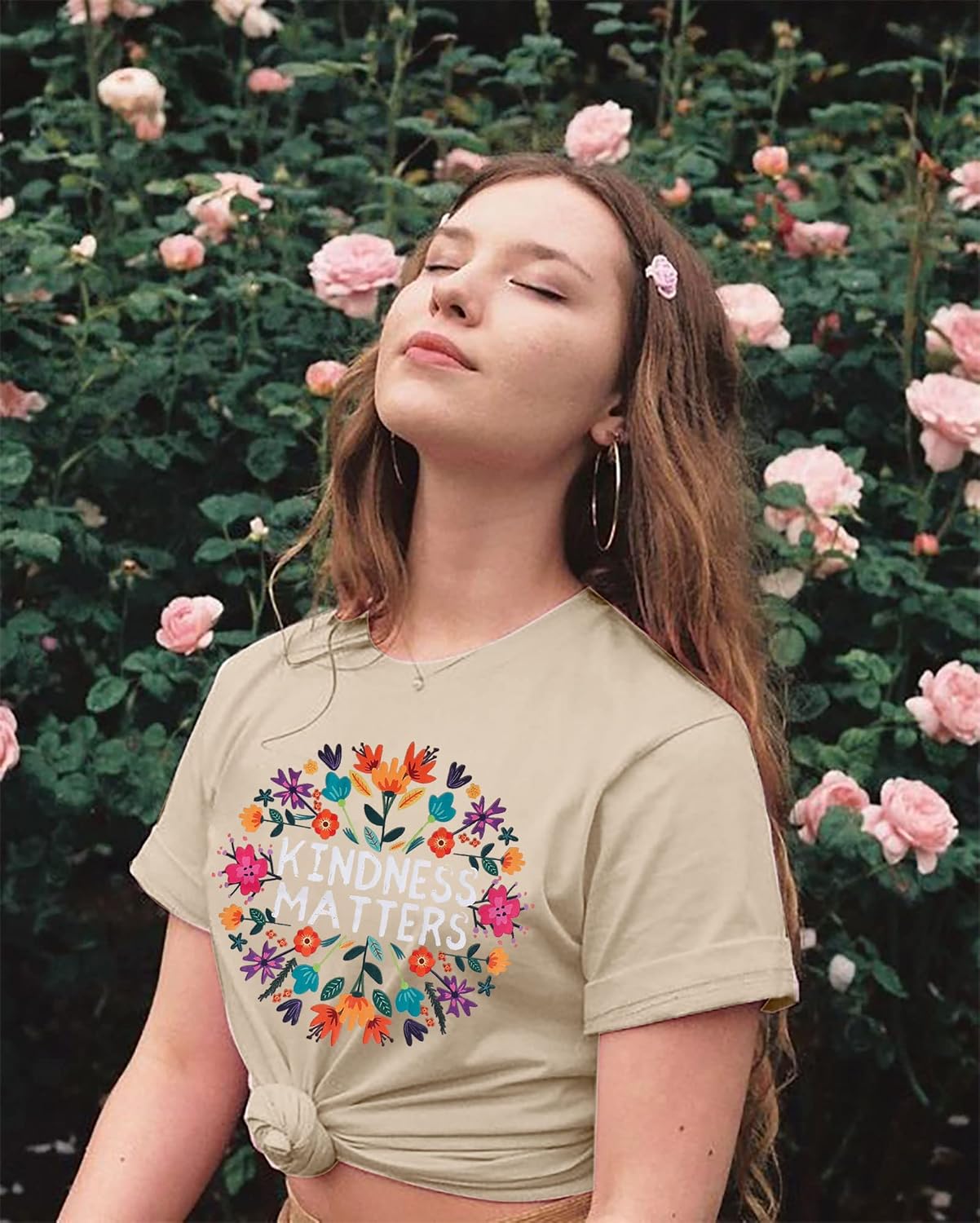 Teacher Shirts for Women Be Kind Shirt Kindness Shirts Mental Health Tshirt Boho Floral Graphic Tee Inspirational Tops - Image 5