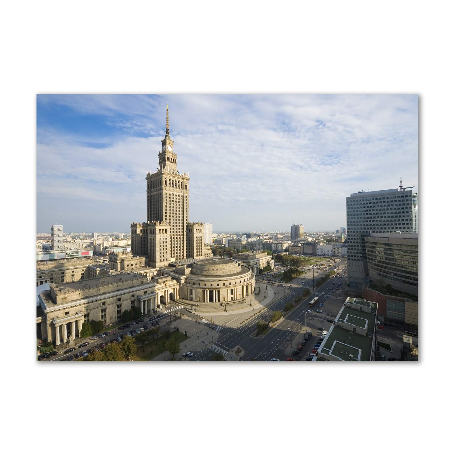 Image verre plastique pour sublimer un mur vide motif Palacio de la Cultura beige