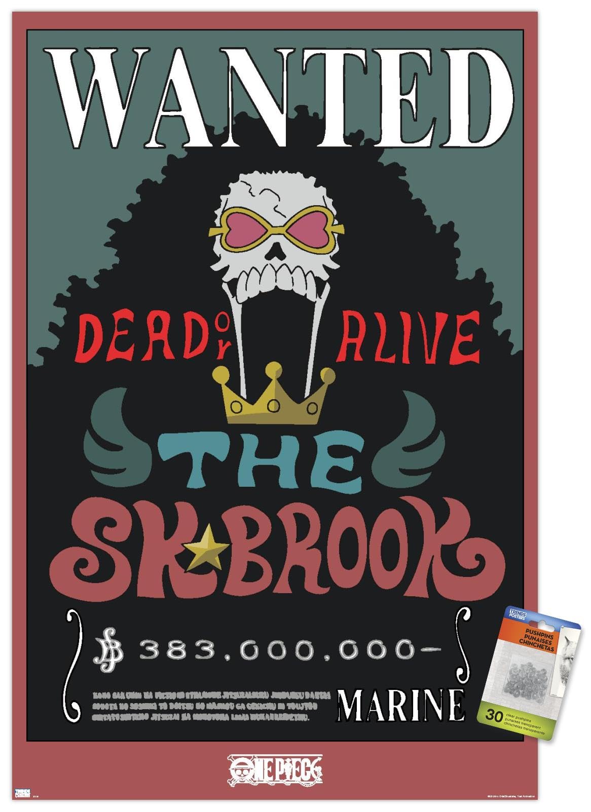 Amazon.com: Trends International One Piece - Brook Wanted Poster