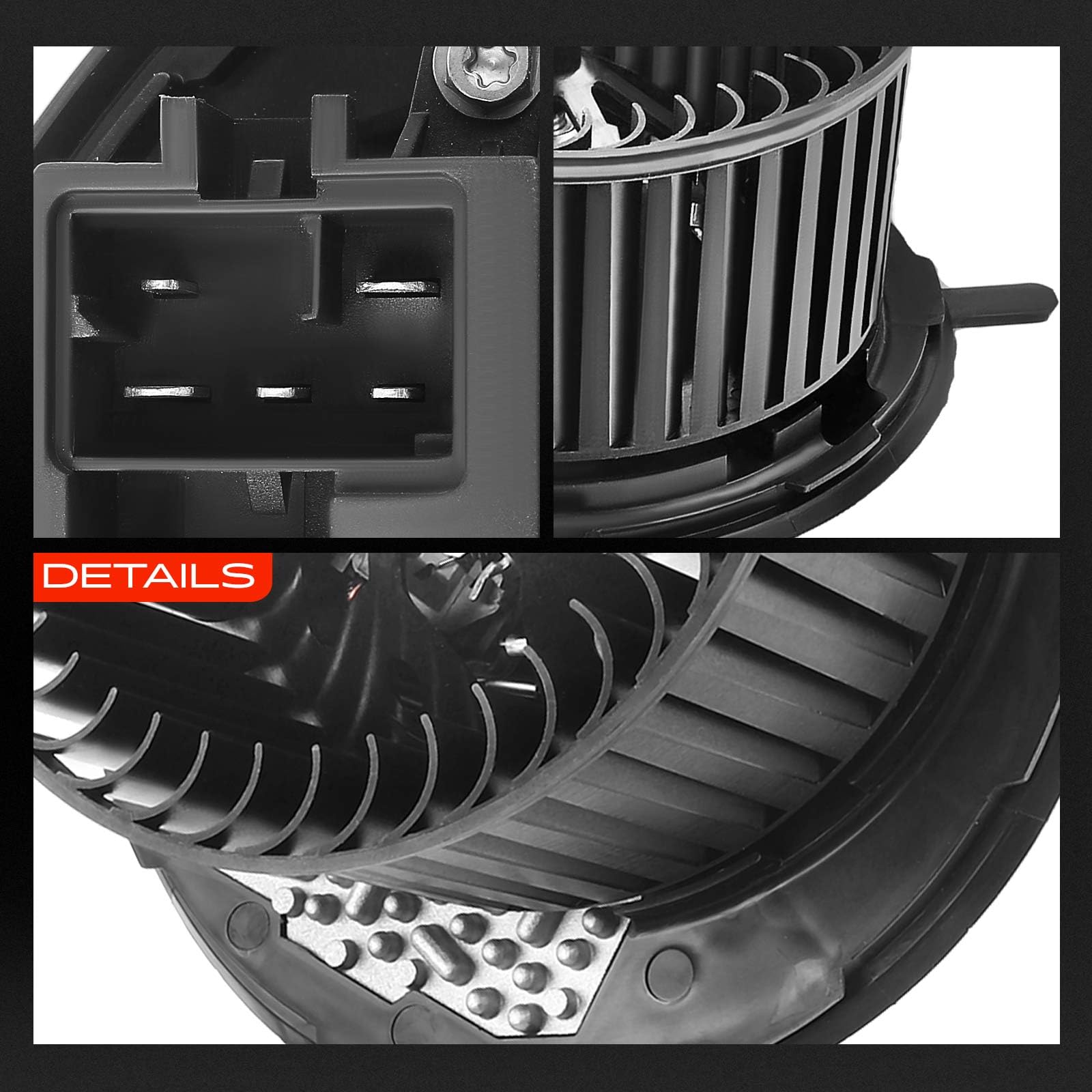 Frankberg Motor del Ventilador del calefactor Compatible con Golf VI 5K1 Golf V 1K1 Golf Plus 521 5M1 Golf VI Variante AJ5 Yeti 5L Replace# 1K1820015C