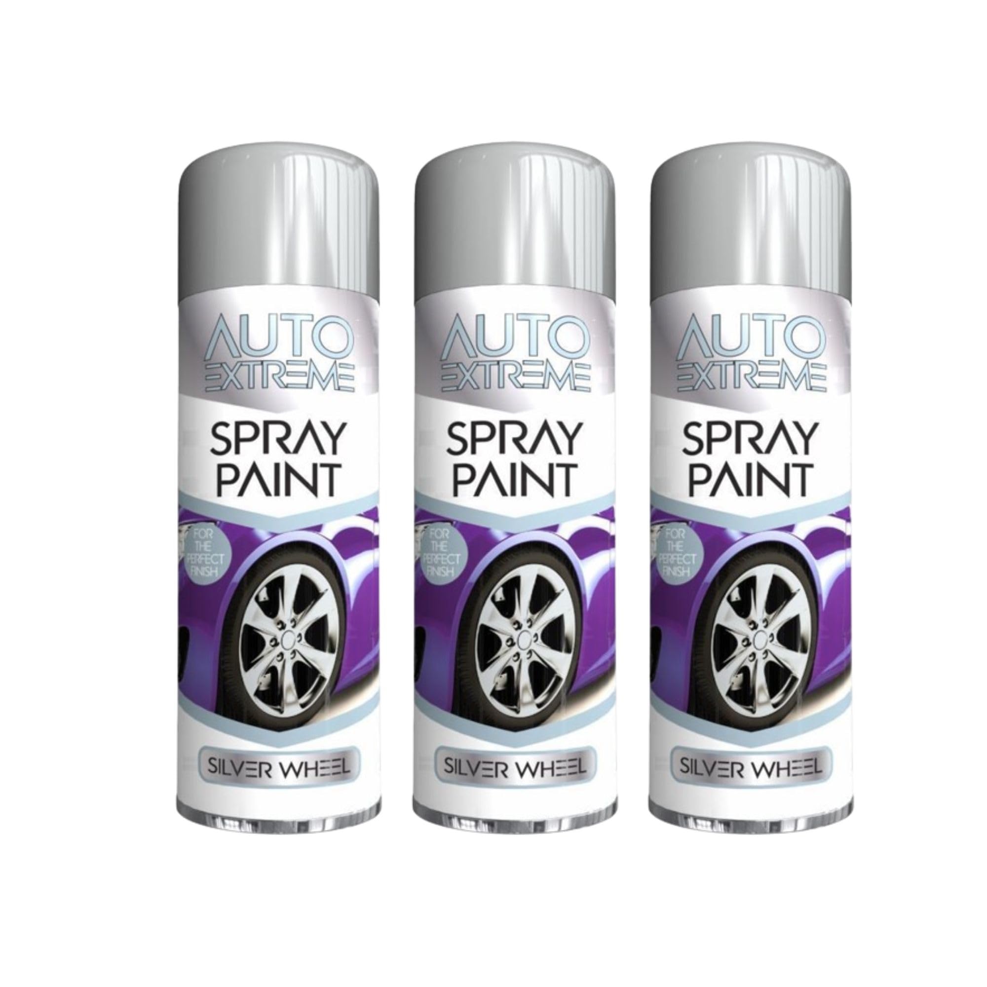 YSAMAX All Purpose Auto-Extreme Spray Paint, Boast a Stunning Appearance, Long-Lasting Durability, Effortless Excellence, Silver Wheel, 250 ML (3PCS)