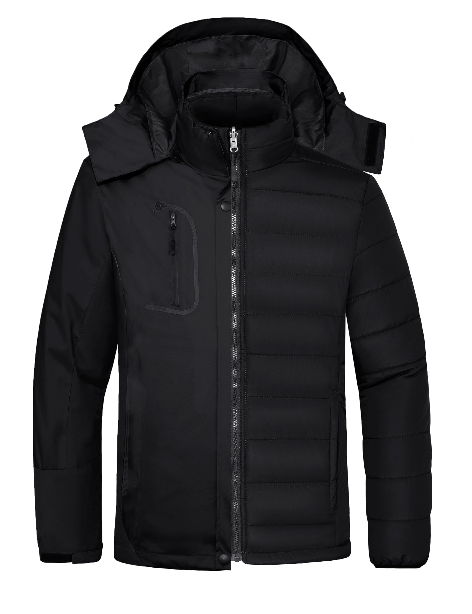 wantdo Men's 3 in 1 Waterproof Ski Jacket Warm Winter Snow Coat Puffer Rain Jacket