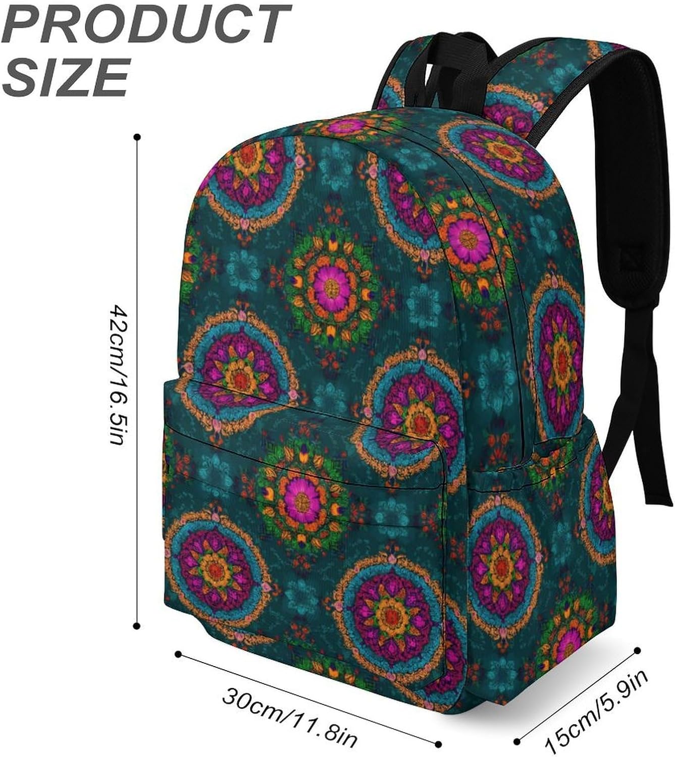 Paisley And Mandala Novelty Backpack Lightweight Daypacks image 2