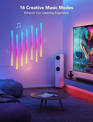 Miniatura 2 de Govee Glide RGBIC - Luces de pared luces de pared de música que funcionan con Alexa y Google Assistant barras de luz LED inteligentes para juegos
