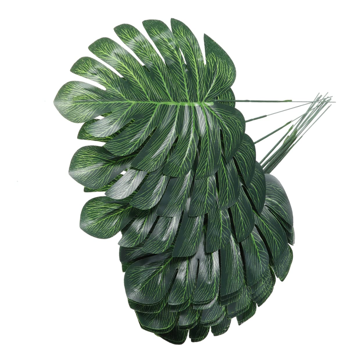 Amosfun 2 Set Di Foglie Tropicali Decorazione Artificiale Foglie Di Monstera Pianta Finta Fiori Di Simulazione Verde Per La Decorazione Dellufficio Domestico 40 Pezzi * 2