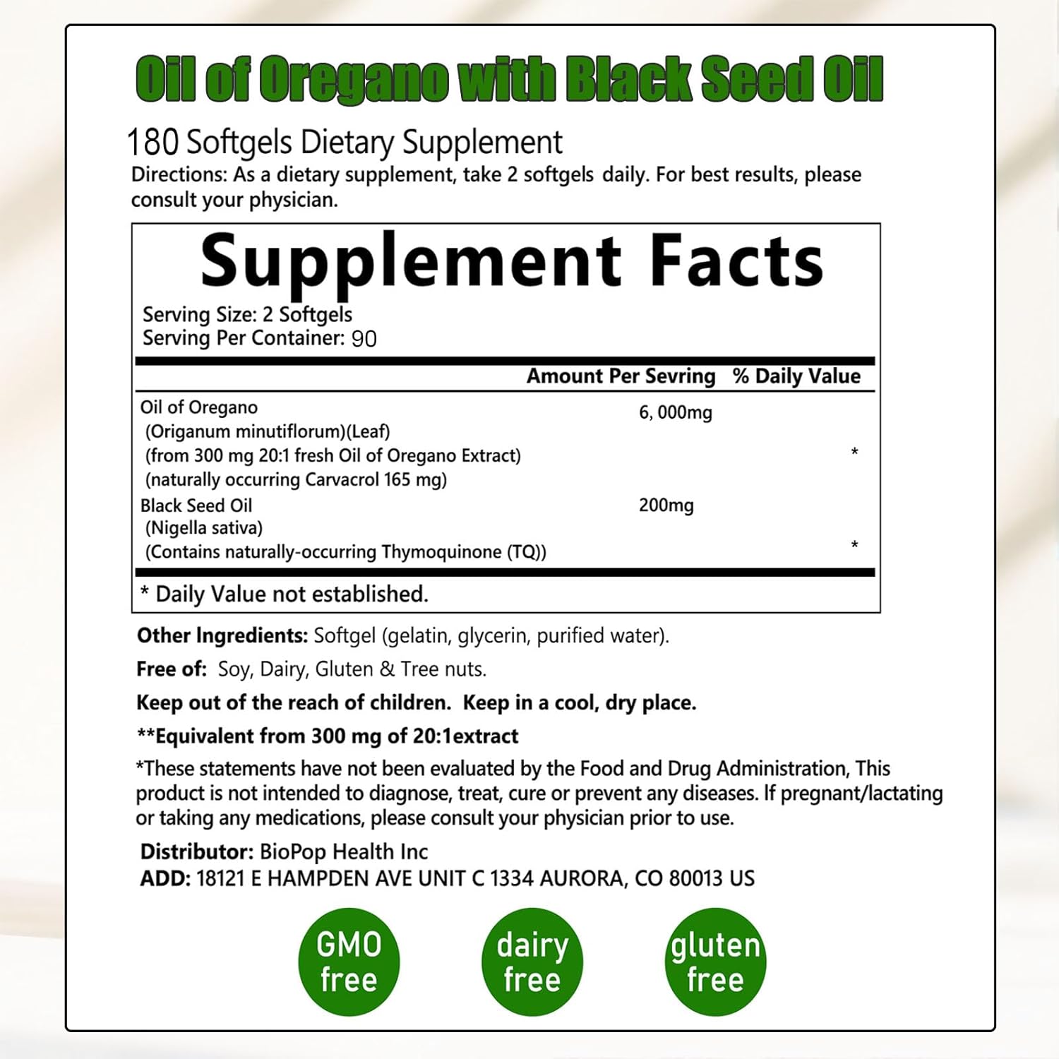 Ovela Oil of Oregano with Black Seed Oil, Oil of Oregano Softgels, 6000mg Pure & Natural Supplement, Immune Support | Improving Gut Health | Boosts Energy, Non-GMO, Gluten Free (1) - Image 3