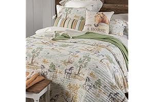 Rod's Western Toile Graystone Meadow Horse Quilt - Full/Queen