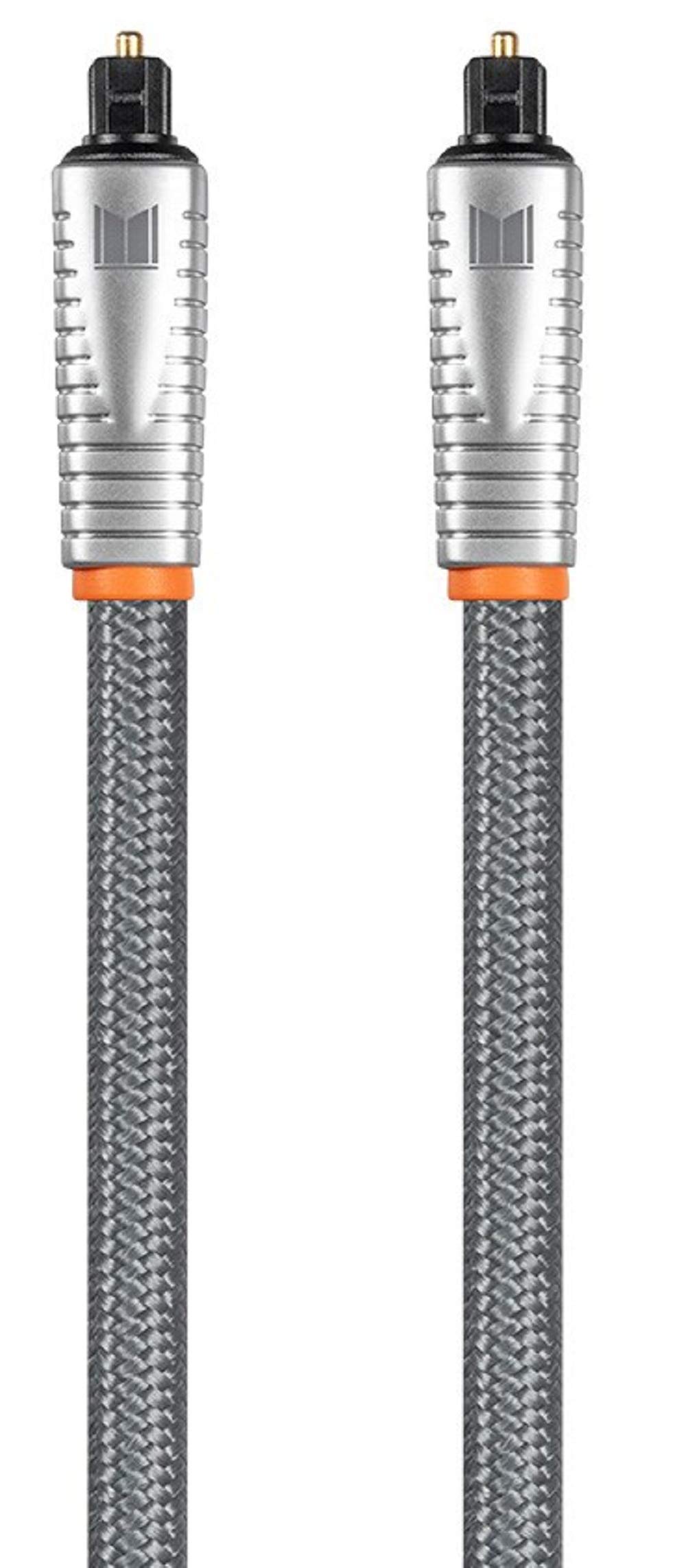 Monolith S/PDIF Toslink Optical Cable - 1 Meter with Nylon Braided Jacket | Digital Audio, Multicore Optical Fiber, Strength & Flexibility