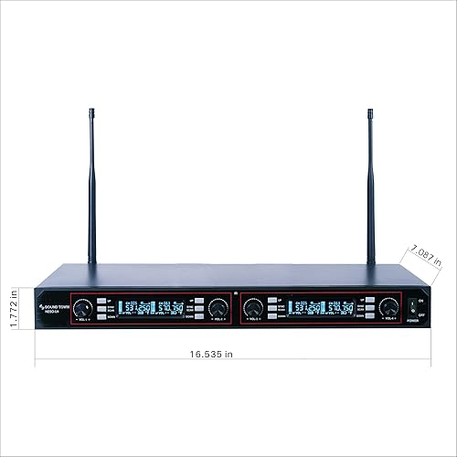 Miniatura 5 de Sonido Town profesional UHF sistema de micrófono inalámbrico de mano con visualización LED, 4micrófonos de mano (neso-u4hh)