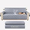 XINEAGE Waterproof Sofa Covers 3 Seater, Couch Cover with Elastic Straps & Pockets, Triple Non-Slip Sofa Protectors, Washable Sofa Furniture Protector for Pets and Kids (Sofa, Light Grey)