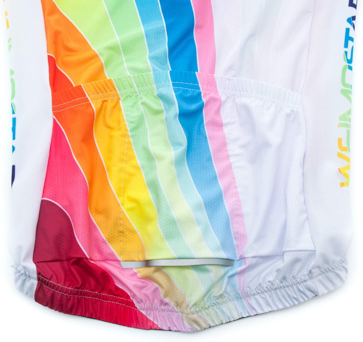 Women Cycling Short Sleeve Jersey Bike Bicycle Clothing Flowers Jacket with Big Reflective Tape
