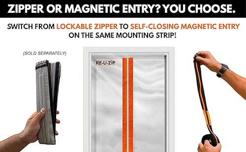 Miniatura 6 de RE-U-ZIP Cremallera de barrera de polvo reutilizable de alta resistencia  Kit de inicio  Sistema patentado de gancho y bucle  rentable y fiable