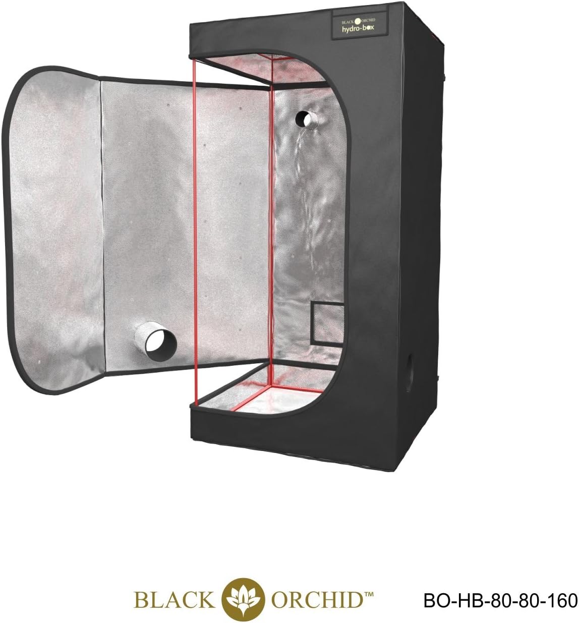 Black Orchid Hydroponic Grow Tent (80 x 80 x 160 cm)