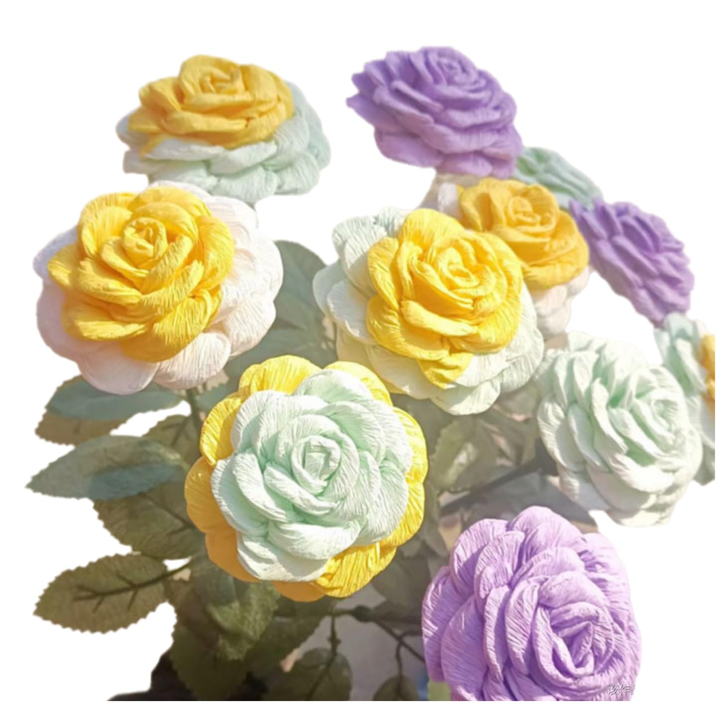 Rouleaux de papier crépon de 70 g – Fournitures d'art et de bricolage pour la fabrication de fleurs, serpentins de fête froissés et projets de décoration (orange rouge)