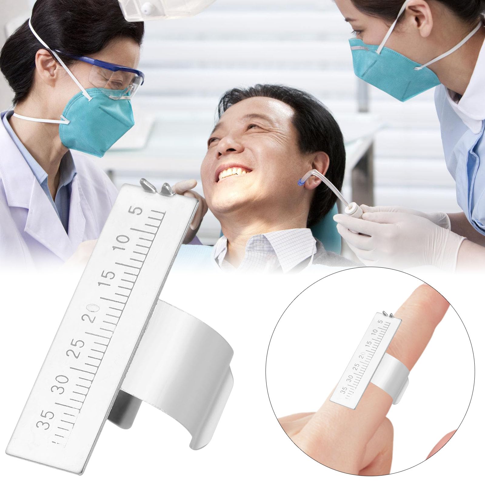 Endodontische Messringe aus Edelstahl verstellbar für Kanalmessungen
