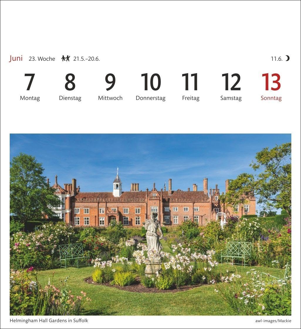 England Sehnsuchtskalender 2027 - Wochenkalender mit 53 Postkarten: Fernweh in einem Foto-Kalender zum Aufstellen. Die schönsten Landschaften Englands ... in einem Tischkalender. Auch zum Aufhängen