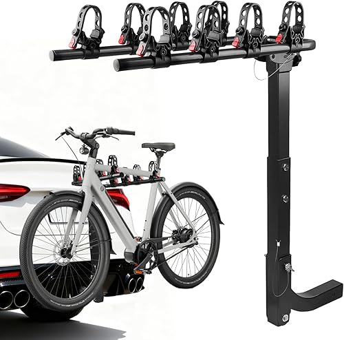 Portabicicletas para SUV, camión, portabicicletas, plegable, para 4 bicicletas, soporte de enganche para coches, camiones, SUV, minivans