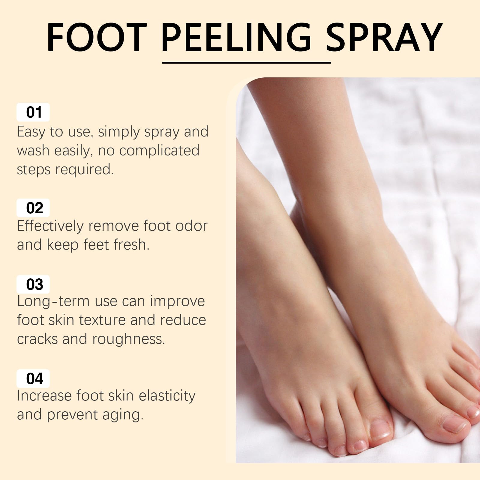 Spray Peeling per Calli e Idratante Nutriente Peel Off - Esfoliante Istantaneo per Piedi