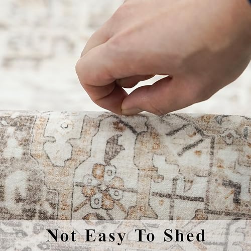 Miniatura 3 de HY HAO YUN LAI Caminos antideslizantes para pasillos, lavables, largos y ultra suaves, alfombras de granja que no se desprenden (color marfil, 2 x