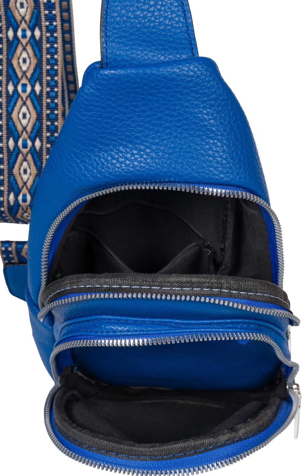 styleBREAKER Femme One Shoulder Sac à dos, bandoulière à motifs géométriques, sac crossbody unicolore, sac à dos de ville, sling bag 02012400