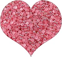 Vista 31 de 1500 piezas de cuentas de media perla de 4 mm, color AB negro, cuentas de perlas planas para manualidades, cuentas de plástico redondas, cuentas