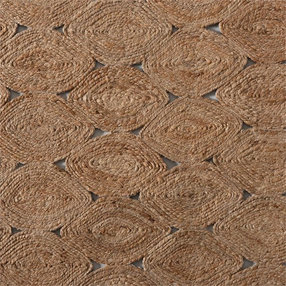 BOWERY HILL Modern Handwoven Hemp Area Rug, 63 x 90.6 in, Flatweave Design, Natural Geometric Pattern, Latex-Free, Made in India, Indoor Use, Vacuum or Spot Clean, Warm Accent for Living Room or