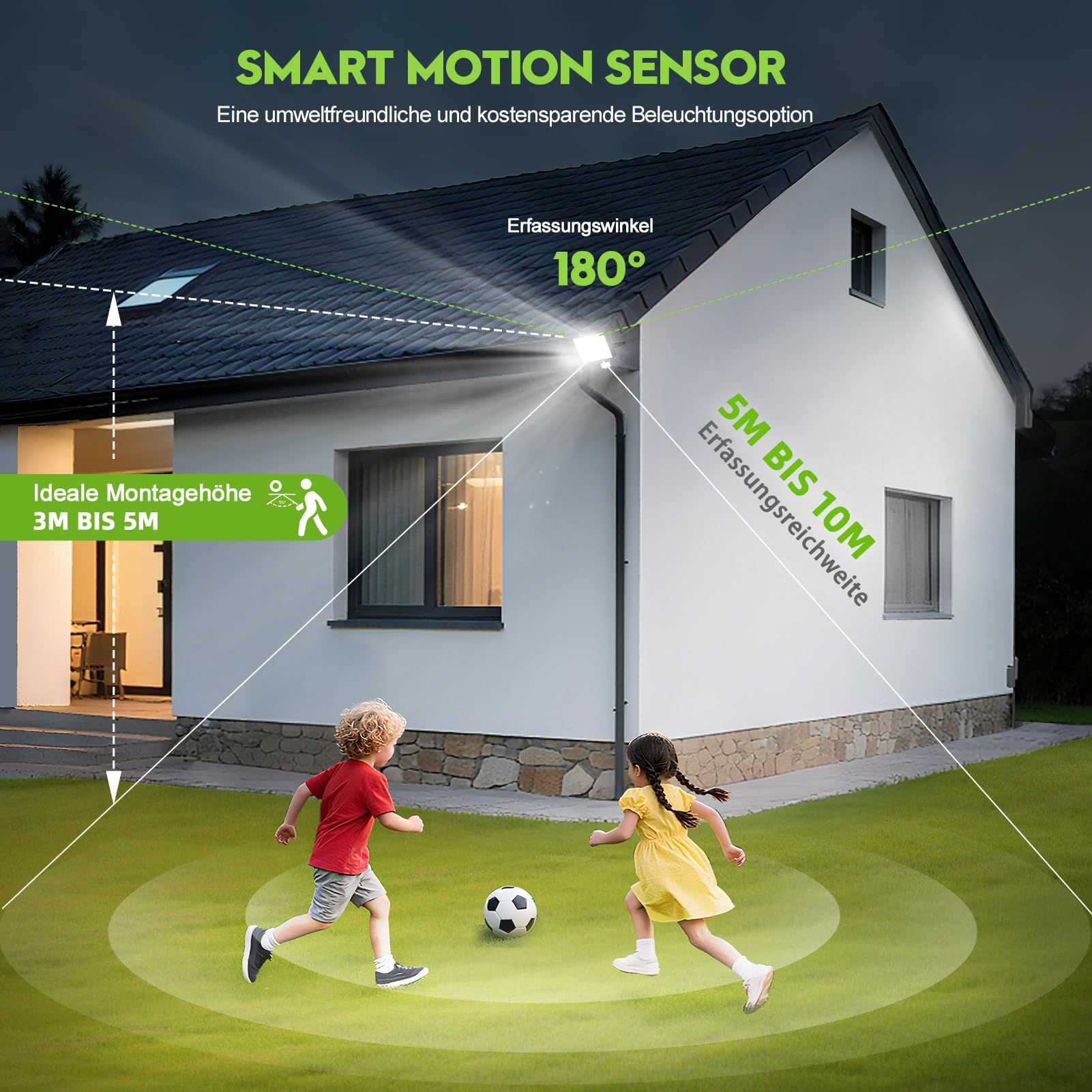 Sararoom LED Strahler mit Bewegungsmelder Außen, 150W 15000LM Led Fluter Flutlicht - 2er 6500K Scheinwerfer Fernbedienung, IP65 Wasserdicht Aussenstrahler Sicherheitsleuchte für Garten Garage Hof Wand