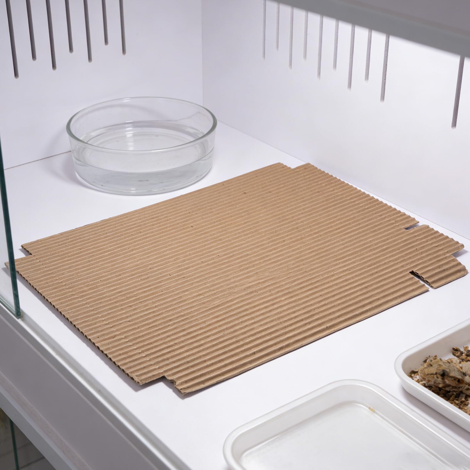 Didiseaon Rivestimento Ondulato in Carta per Terrario per Rettili 100 Pezzi 31x21 Cm, Substrato Assorbente per Habitat di Lucertole Serpenti Tartarughe, Fondo Igienico e Traspirante