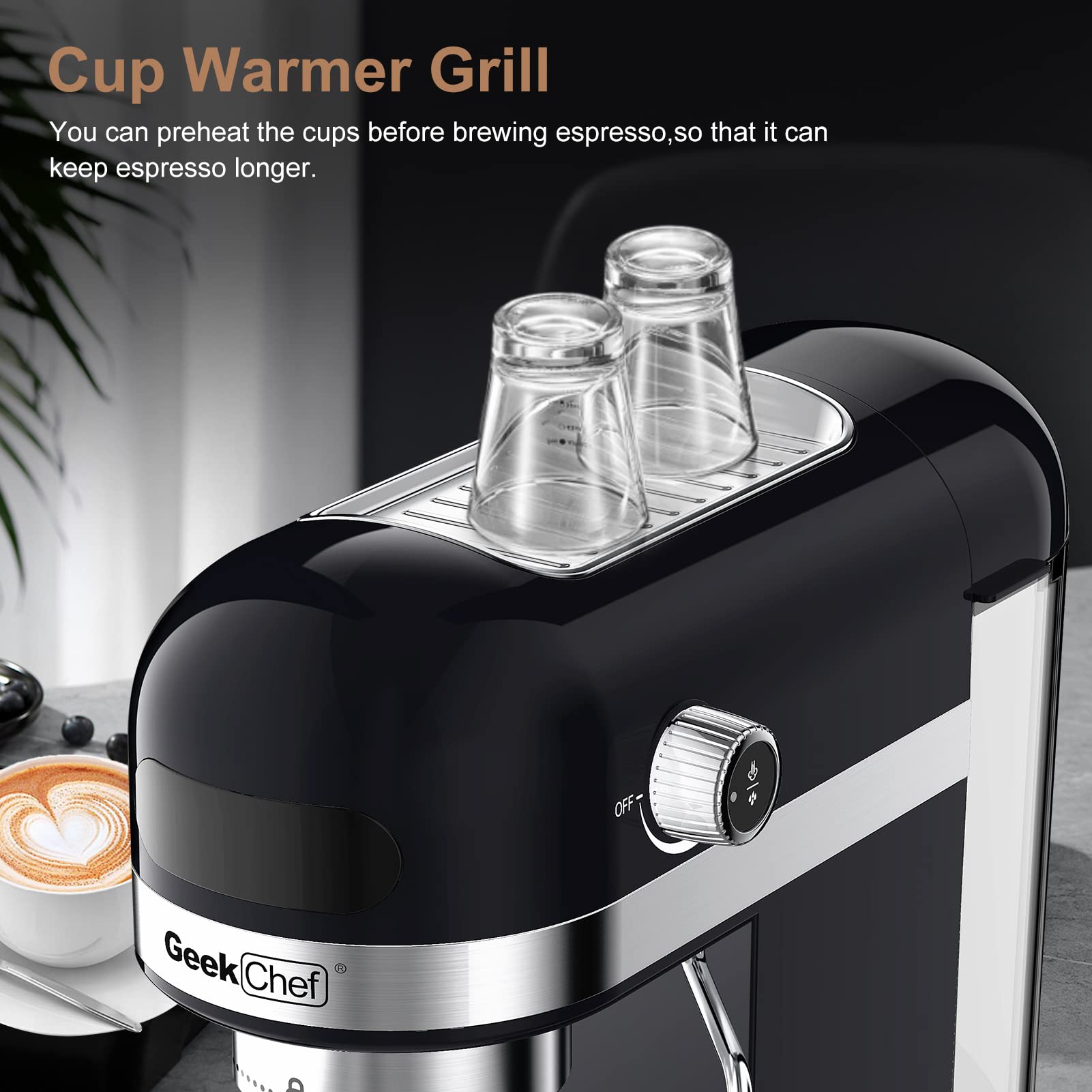 Cappuccino Maker Geek Chef Espresso And Cappuccino Machine With UK