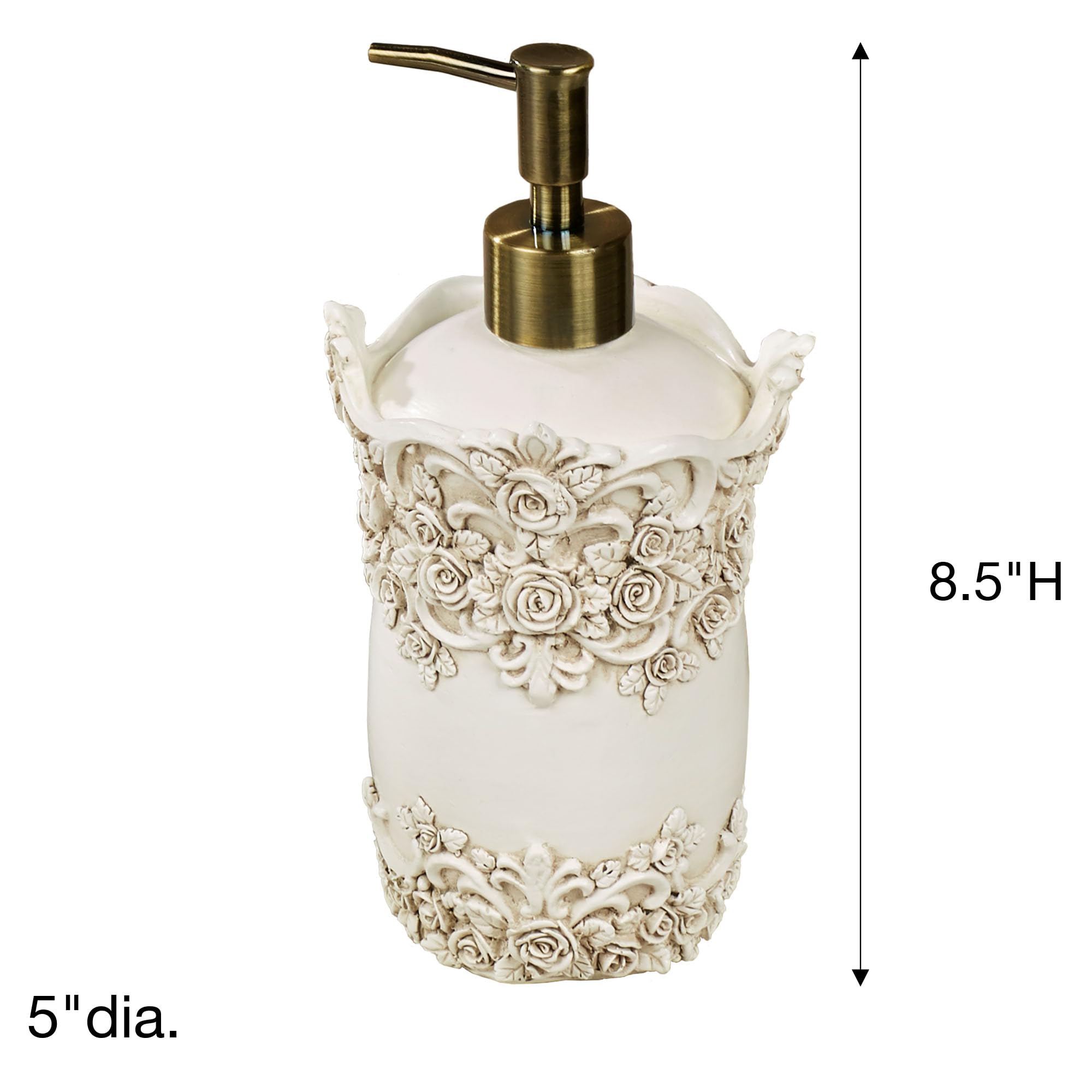 Amazon.com: Victoria Rose Antique Ivory Lotion Soap Dispenser for
