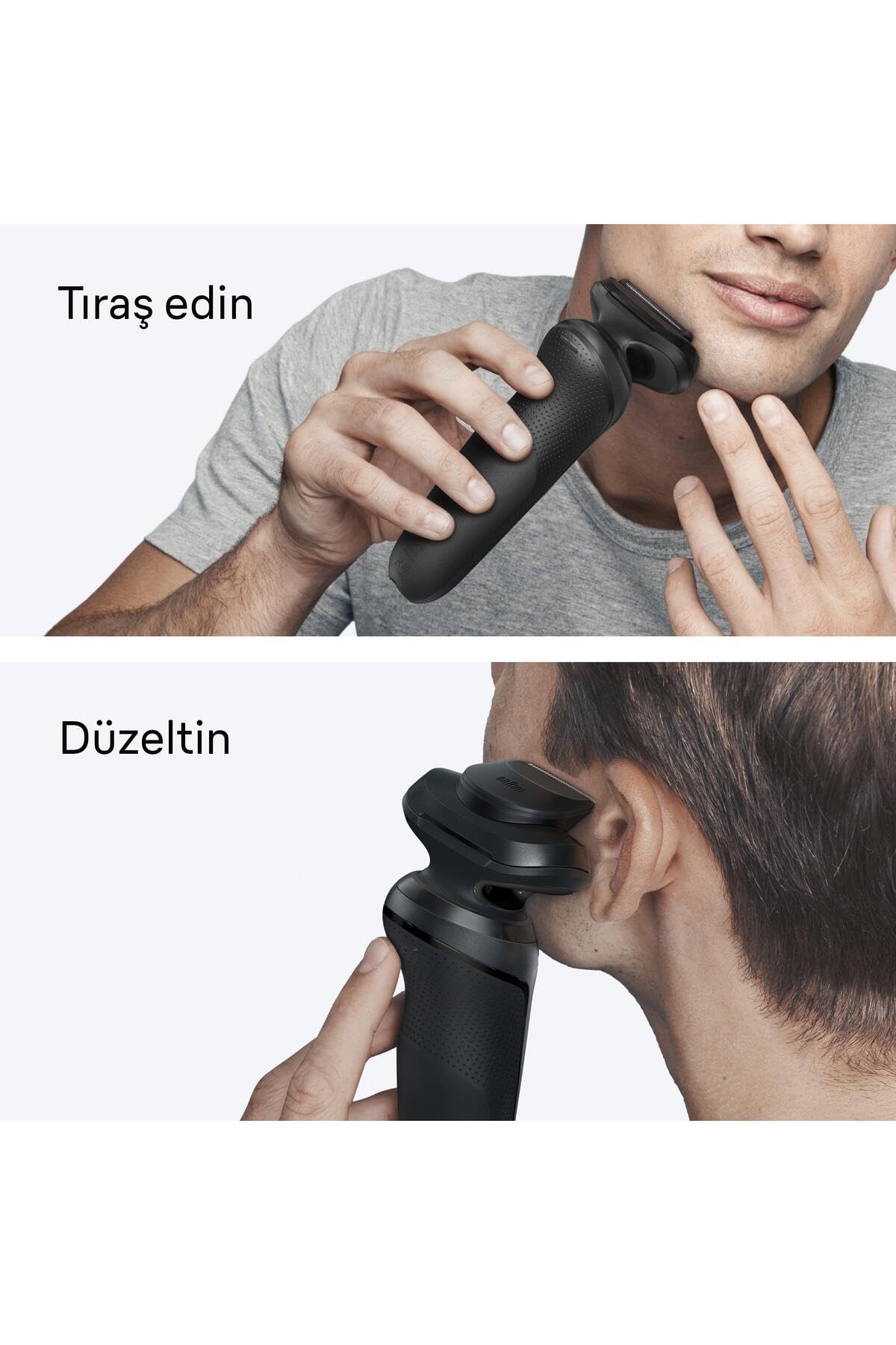 Braun Series 5 Rasoir électrique, Jusqu'à 50 Minutes Capuchon de Tondeuse de Précision, sans fil, Rasoir pour homme Humide et Sec, 100% Étanche, 52-N1200S, Noir