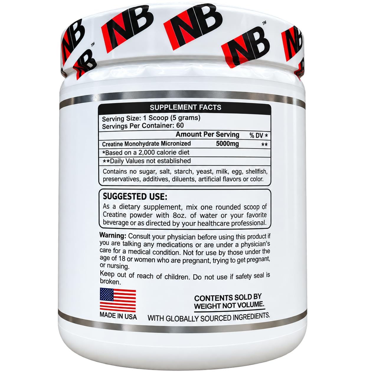 Creatine Monohydrate Powder – Micronized Unflavored Creatine, 5g per Serving, 60 Servings, 300g — Amazon image 3