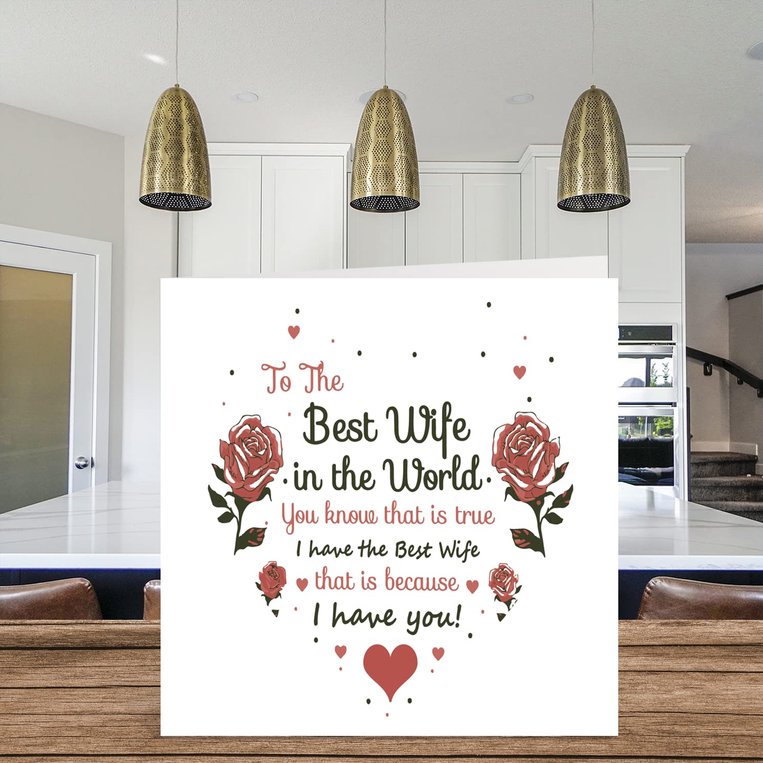 Words 'n' Wishes Biglietto Auguri Compleanno Per Moglie: Design Romantico Coppia Su Altalena A Cuore - 4